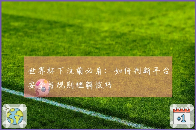 世界杯下注前必看：如何判断平台安全与规则理解技巧